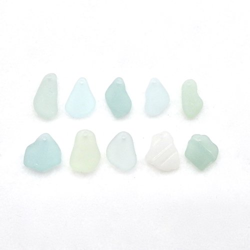drilled pastel sea glass 