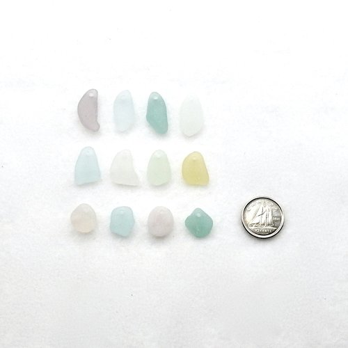 drilled beach glass beads