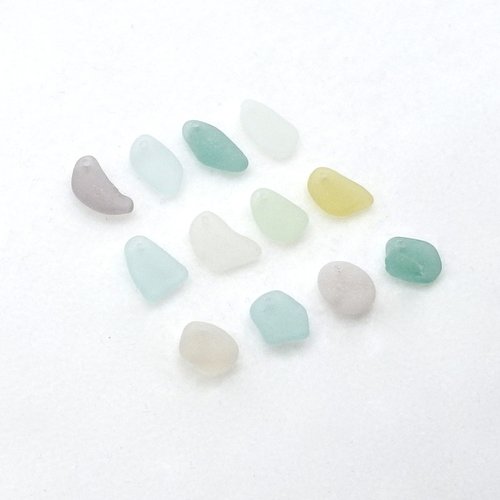Pastel Sea Glass Beads for Jewelry Making Charms Craft Supply