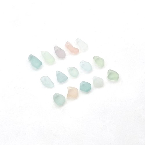 drilled beach glass charms