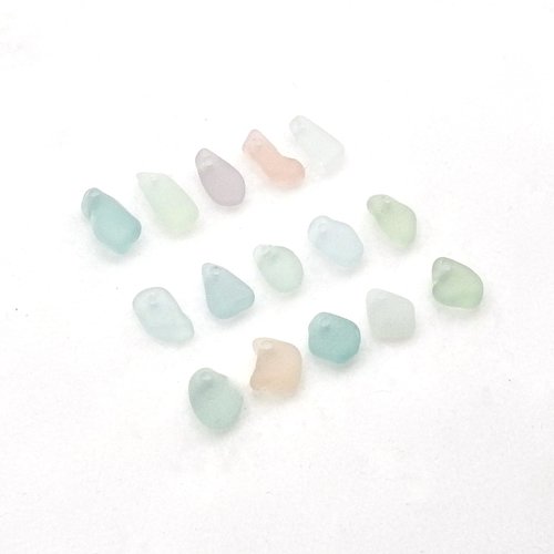 drilled beach glass charms