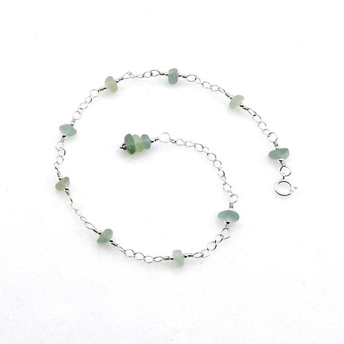 beaded silver chain