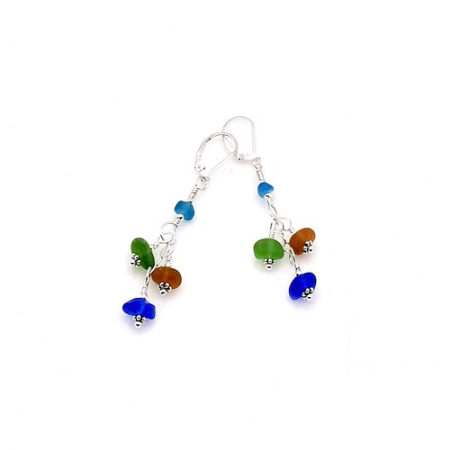 sea glass drop earrings