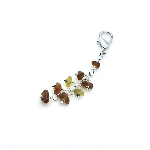 handmade sea glass zipper pull