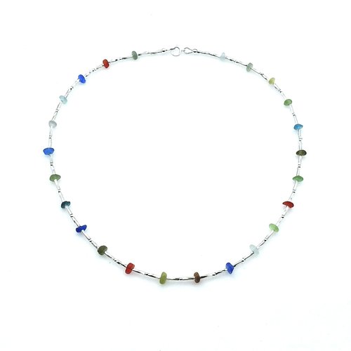 tiny colorful beach glass 