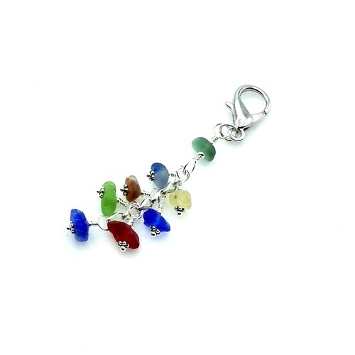 colorful zipper pull charm