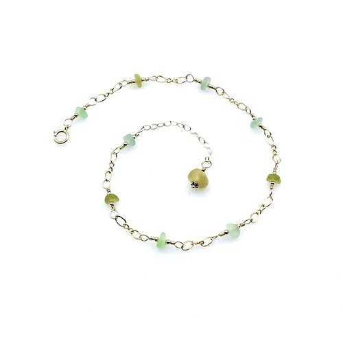sea glass anklet for women