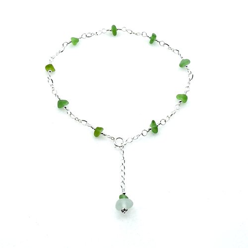 sea glass anklet for women