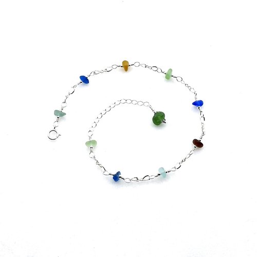 sea glass anklet for women
