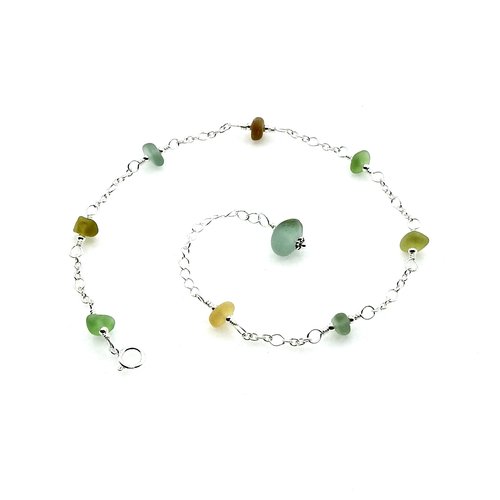 sea glass anklet for women