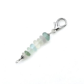 sea glass zipper pull