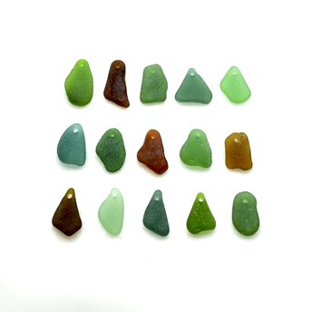 real sea glass beads