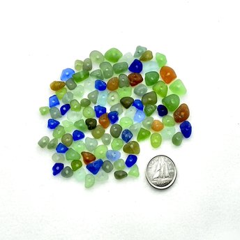 tiny sea glass beads