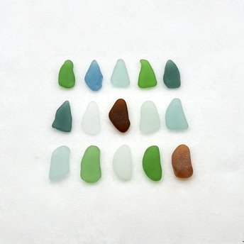15 long sea glass pieces