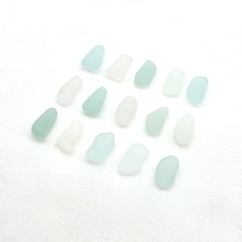 Long Natural Ocean Glass Rectangular Shape for Jewelry Crafts