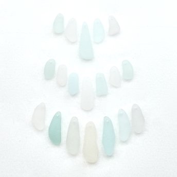 Pastel Sea Glass Necklace Pendants Charms Beads for Jewelry