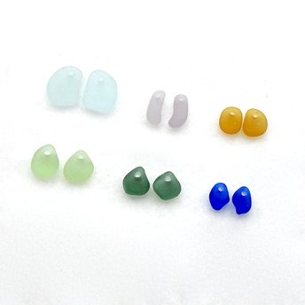 sea glass earring beads