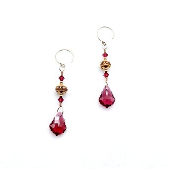 red dangle earrings for women
