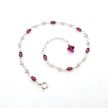 fuchsia pink ankle bracelet