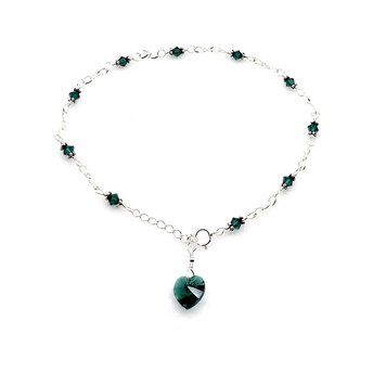 crystal heart jewelry