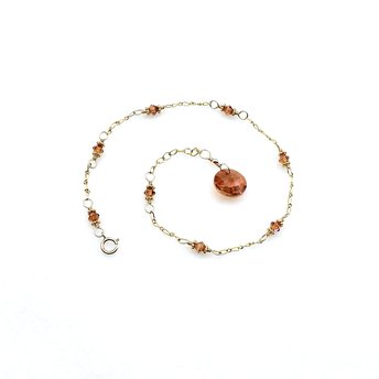 Crystal Beads Anklet for Women Copper Color Adjustable Gold Chain Ankle Bracelet Jewelry Gifts Canada
