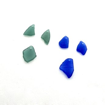 sea glass earring and necklace charms