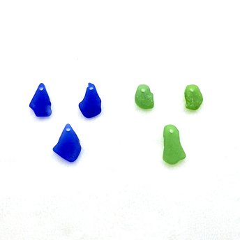 sea glass earring and necklace charms