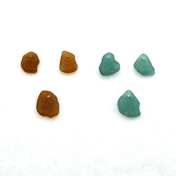 drilled sea glass charms for jewelry making