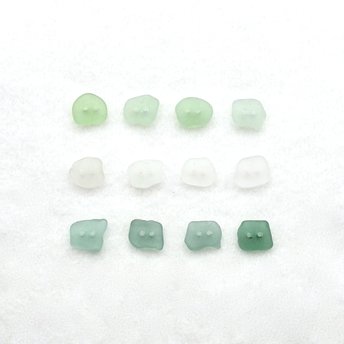 Unique Sea Glass Buttons for Sale Sewing Knitting Crochet Fasteners Two Hole Closure Beach Craft Supply