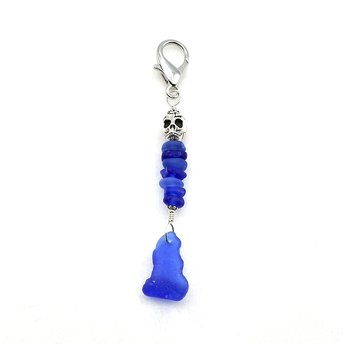 skull clip on charm