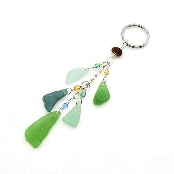 sea glass keychain