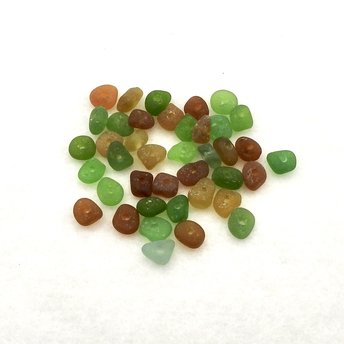 Sea Glass Tiny Center Drilled Spacer Accent Beads for Jewelry Making and Crafts, Beach Glass with Holes