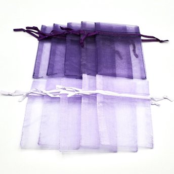 Purple Organza Bags 3x4 Canada, See Through Gift Bags with Drawstrings, Sheer Pouches for Jewelry