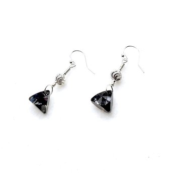 black crystal earrings for women
