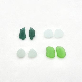 sea glass top drilled charms