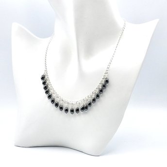 black hematite gemstone necklace