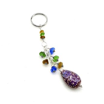sea glass keychain