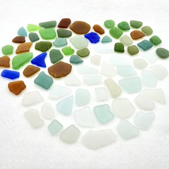Sea Glass Craft Supplies for Mosaic Beach Art Terrarium or Aquarium Decor Rough Quality