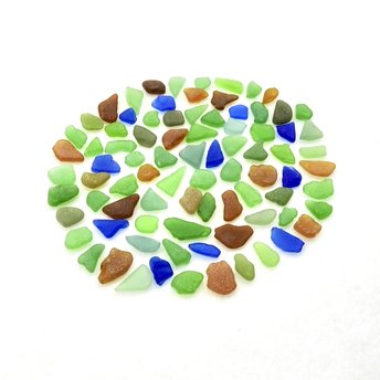 Mosaic Sea Glass Tiny Craft Quality Natural Beach Glass Picture Frame Greeting Card Art Supply 
