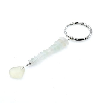 pastel real sea glass keychain