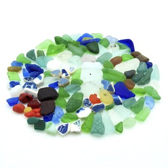 Sea Glass Sampler Mixed Beach Pottery Milk Glass Bonfire Unusual Craft Supplies