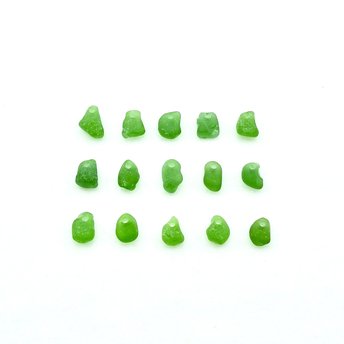 bright green sea glass beads