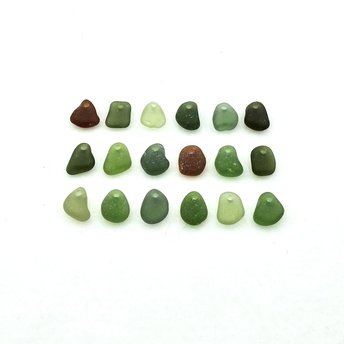 Sea Glass Beads for Bracelet Making Summer Beach Craft Charms Jewelry Supply Canada