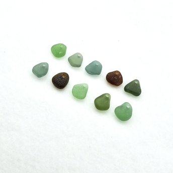 Sea Glass Charms for Sale Drilled Top Hole Beads for Jewelry Making Small Beach Pendants