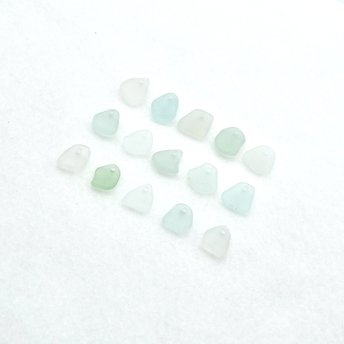 Pastel Sea Glass Small Charms for Jewelry Making Light Color Beach Glass Craft Supplies 
