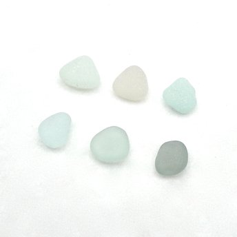 thick pastel sea glass pieces