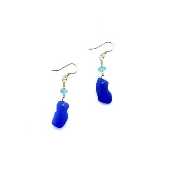sea glass dangle earrings for women