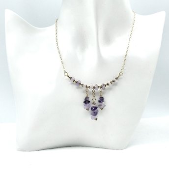 Amethyst gemstone necklace for women