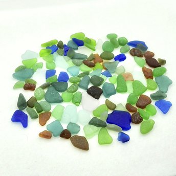 Craft Quality Sea Glass Natural Rough Real Beach Art Supply Terrarium Decoration
