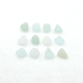 light pastel beach glass charms